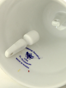 Колокольчик "Кобальтовая сетка" форма "Московский", Императорский фарфоровый завод