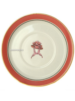 Чашка с блюдцем чайная форма "Гербовая" рисунок "Modes de Paris 1827", Императорский фарфоровый завод