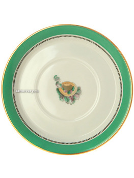 Чашка с блюдцем чайная форма "Гербовая" рисунок "Modes de Paris 1830", Императорский фарфоровый завод