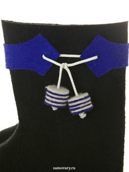 Валенки детские артикул 210О-92 черные с войлочным декором