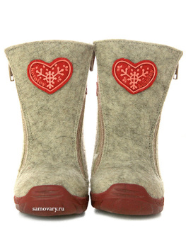 Валенки Котофей детские для девочки артикул 167022-42 серо-бордовые
