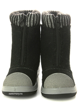Валенки Котофей детские для мальчика артикул 367102-42 черные на молнии