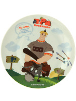 Тарелка декоративная форма "Эллипс" рисунок "Алеша Попович", Императорский фарфоровый завод