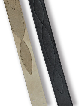 Офицерский ремень из кожи черный двухшпеньковый