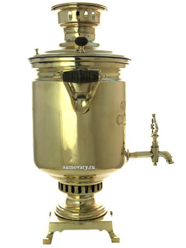 Угольный самовар 7 литров латунный цилиндр фабрика Г.П. Баташева арт. 465458