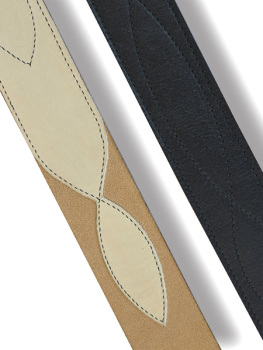 Офицерский ремень черный двухшпеньковый (латунная пряжка, юфтевая кожа)