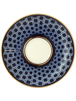 Чашка с блюдцем чайная форма "Банкетная", рисунок "Прачечный мостик", Императорский фарфоровый завод