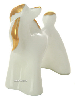 Скульптура "Собака рисунок Золотой", Императорский фарфоровый завод