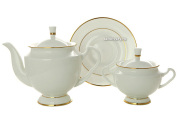 Сервиз чайный форма "Айседора", рисунок "Золотая лента" 6/14, Императорский фарфоровый завод