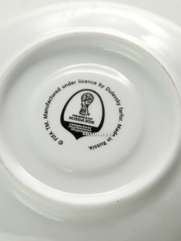 Чайная чашка с блюдцем Тройка с мячом Белый лебедь, Дулевский фарфор