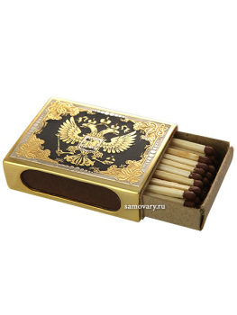 Футляр для спичек Златоуст "Рысь с рысенком"