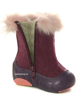 Валенки детские Котофей артикул 067014-43 фиолетовые