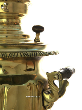 Угольный самовар 5 литров желтый "цилиндр" с гранями (старинный), арт. 433732