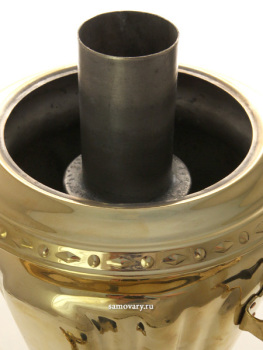 Самовар на дровах 2,5 литра желтый "конус", арт. 261232 + труба