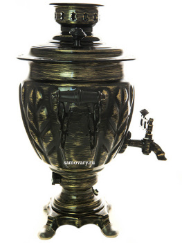 Электрический самовар в наборе 3 литра с художественной росписью "Золотые нити" с автоматическим отключением при закипании