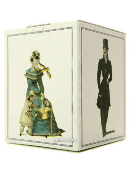 Чашка с блюдцем чайная форма "Гербовая" рисунок "Modes de Paris 1836", Императорский фарфоровый завод