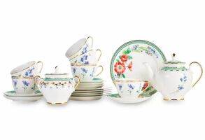 Сервиз чайный, форма "Весенняя-2" рисунок "Улыбка флоры", 20 предметов 6 персон, Императорский фарфоровый завод