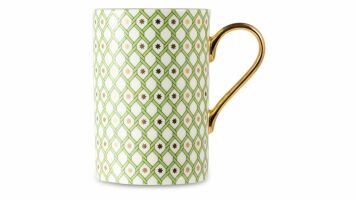 Бокал, кружка 400 мл, форма "Идиллия" рисунок "Лайм-1", Императорский фарфоровый завод