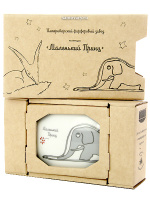 Подарочный набор: туалетная коробочка из фарфора "Удав", форма "Граненая", Императорский фарфоровый завод