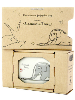 Подарочный набор: туалетная коробочка из фарфора "Удав", форма "Граненая", Императорский фарфоровый завод