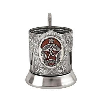 Никелированный подстаканник "Готов к труду и обороне" Кольчугинский завод