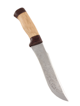 Разделочный кованый нож "Клык" сталь ЭИ-107 (ножны и сумка), Златоуст