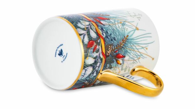 Бокал, кружка 400 мл, форма "Идиллия" рисунок "Календа", Императорский Фарфоровый Завод