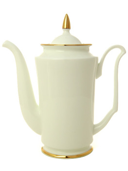 Кофейник форма "Юлия", рисунок "Золотая лента", Императорский фарфоровый завод