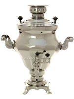 Электрический самовар 3 литра никелированный "Конус-тюльпан" с автоматическим выключением, арт. 130290к