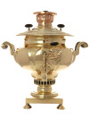 Угольный латунный самовар 6 литров ваза с гранями томпак арт.433348