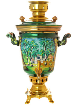 Электрический самовар 4 литра с художественной росписью "Ясная поляна", арт. 155621