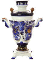 Электрический самовар 1,5 литра с росписью "Гжель", арт. 103546