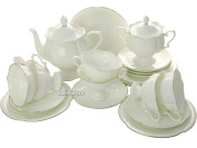 Сервиз чайный форма "Наташа", рисунок "Золотая лента" 6/20, Императорский фарфоровый завод