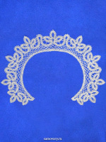 Вологодское кружево - воротник белый "Трилистник"