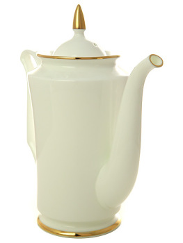 Кофейник форма "Юлия", рисунок "Золотая лента", Императорский фарфоровый завод