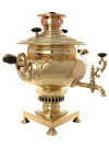 Угольный латунный самовар 6 литров ваза с гранями томпак арт.433348