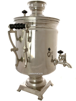 Электрический самовар 45 литров "Буфетный" с покрытием "под серебро", арт. 124541