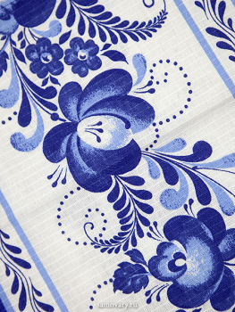 Хлопковое полотенце "Гжель" без кружева 45*75 см