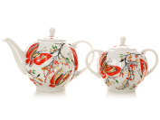 Сервиз чайный форма "Тюльпан", рисунок "Бабочки" 6/20, Императорский фарфоровый завод