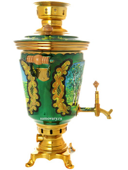 Электрический самовар 4 литра с художественной росписью "Ясная поляна", арт. 155621