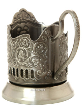 Никелированный Кольчугинский подстаканник "Олимпийский мишка"