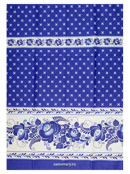 Хлопковое полотенце "Гжель" без кружева 45*75 см
