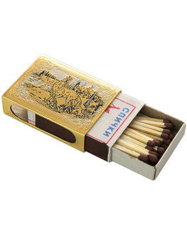 Футляр для спичек с гравюрой "Волк с волчицей" Златоуст