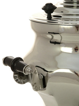 Электрический самовар 3 литра никелированный "Конус-тюльпан" с автоматическим выключением, арт. 130290к