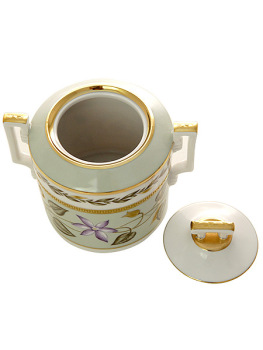 Сахарница форма "Гербовая", рисунок "Нефритовый фон", Императорский фарфоровый завод