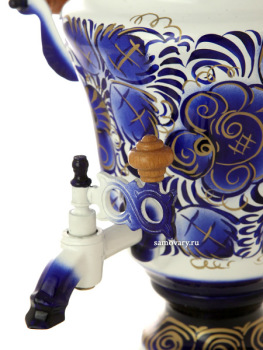 Электрический самовар 1,5 литра с росписью "Гжель", арт. 103546