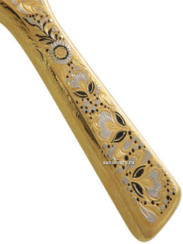 Позолоченная Расческа "Роза" в подарочной коробке, Златоустовский завод