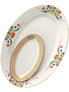 Столовый сервиз форма "Европейская", рисунок "Замоскворечье" 6/24, Императорский фарфоровый завод