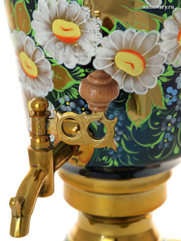 Электрический самовар 4 литра с художественной росписью "Ромашки", арт. 155991