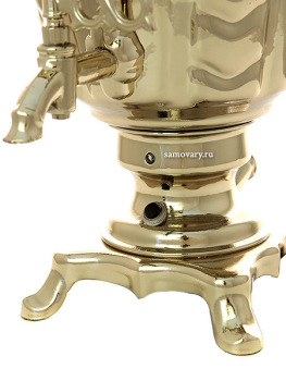 Электрический самовар 3 литра латунный "груша" с автоматическим отключением при закипании, арт. 130288к